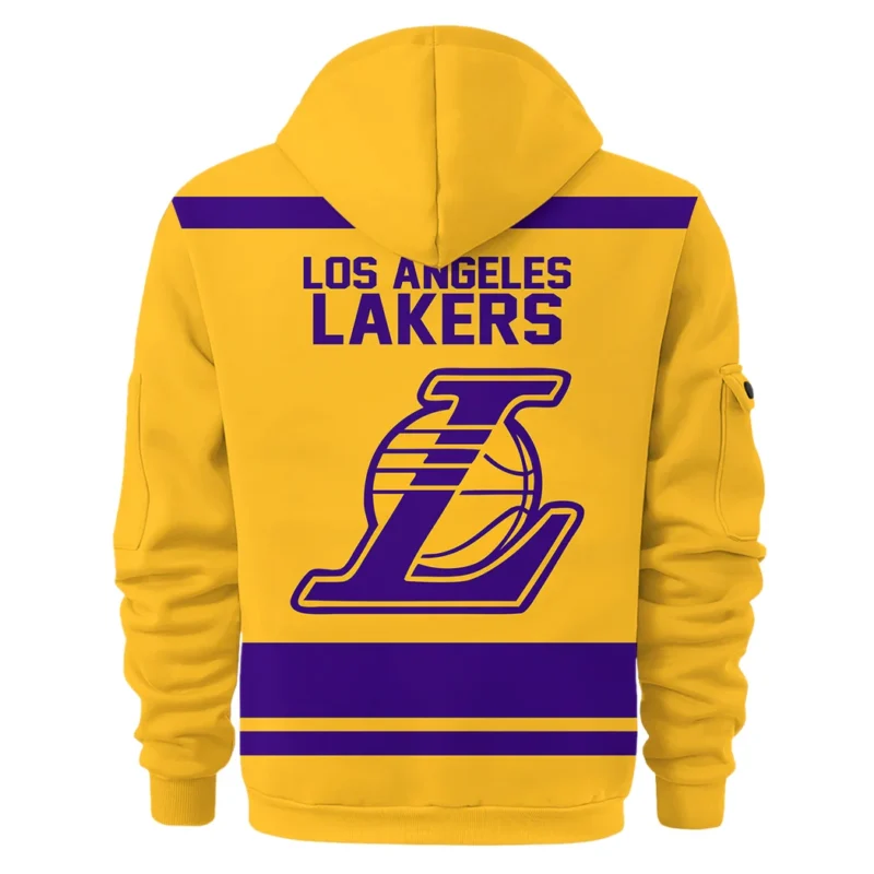Basketball Hoodie Half Zipper NBA 2025 For Fan Basketball HVN1055LAL060725HODZ - Image 3