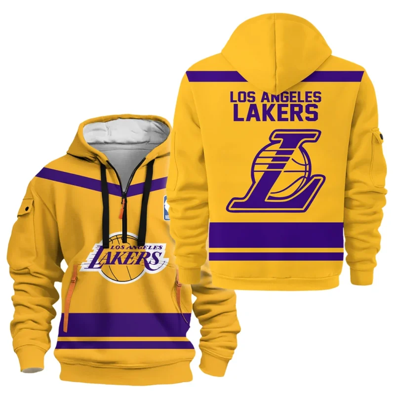 Basketball Hoodie Half Zipper NBA 2025 For Fan Basketball HVN1055LAL060725HODZ