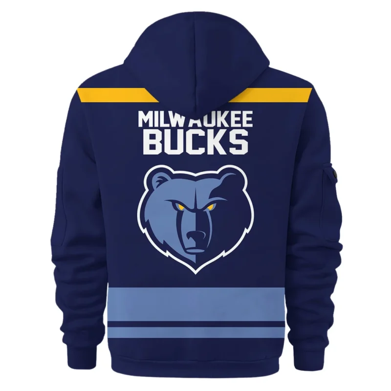 Basketball Hoodie Half Zipper NBA 2025 For Fan Basketball HVN1055MG060725HODZ - Image 3
