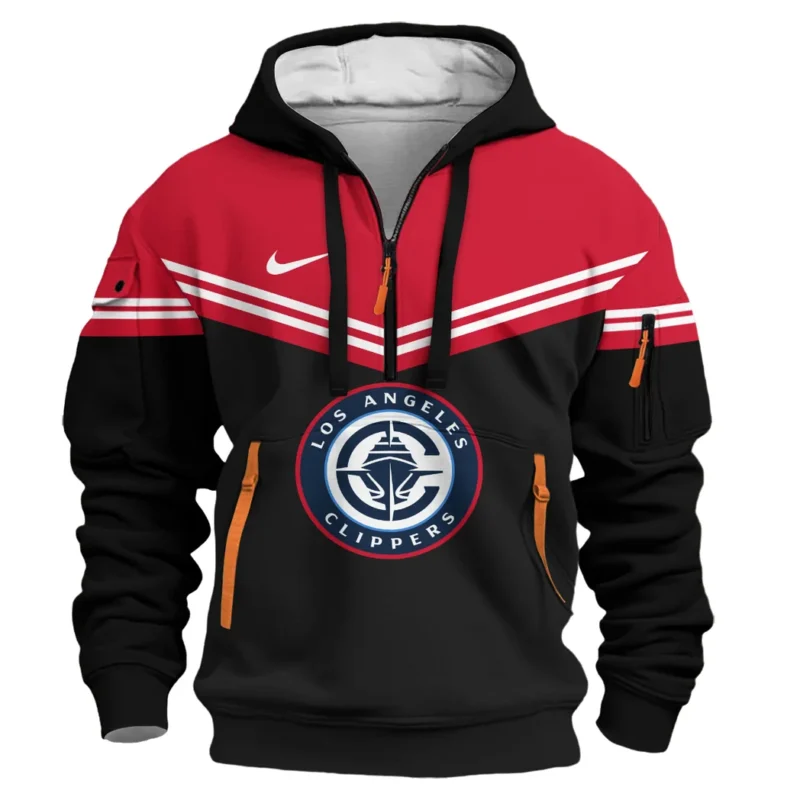 Basketball Hoodie Half Zipper NBA 2025 For Fan Basketball HVN1060LAC061125HODZ - Image 2