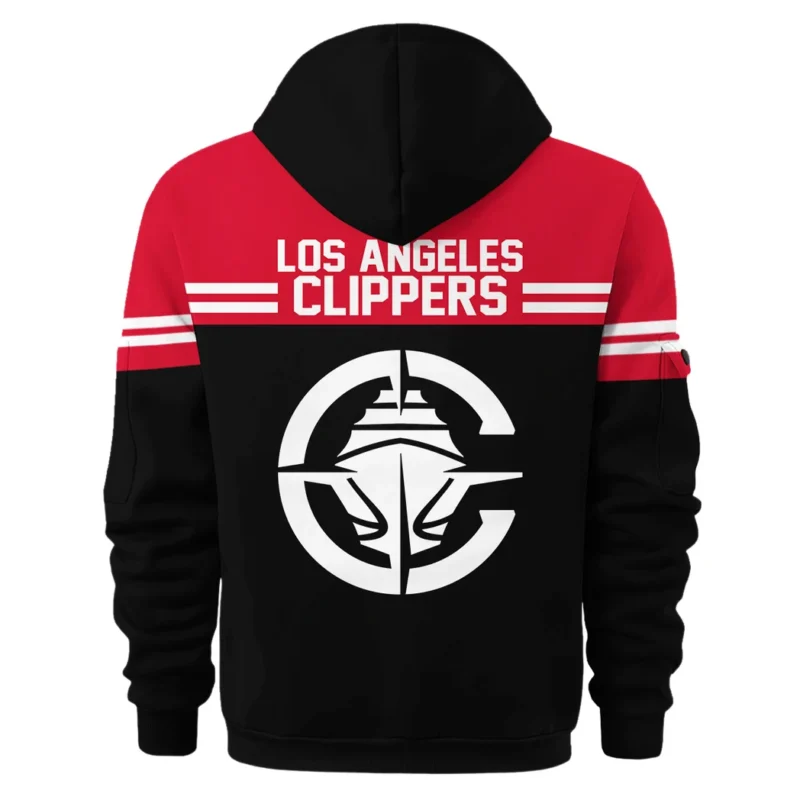 Basketball Hoodie Half Zipper NBA 2025 For Fan Basketball HVN1060LAC061125HODZ - Image 3