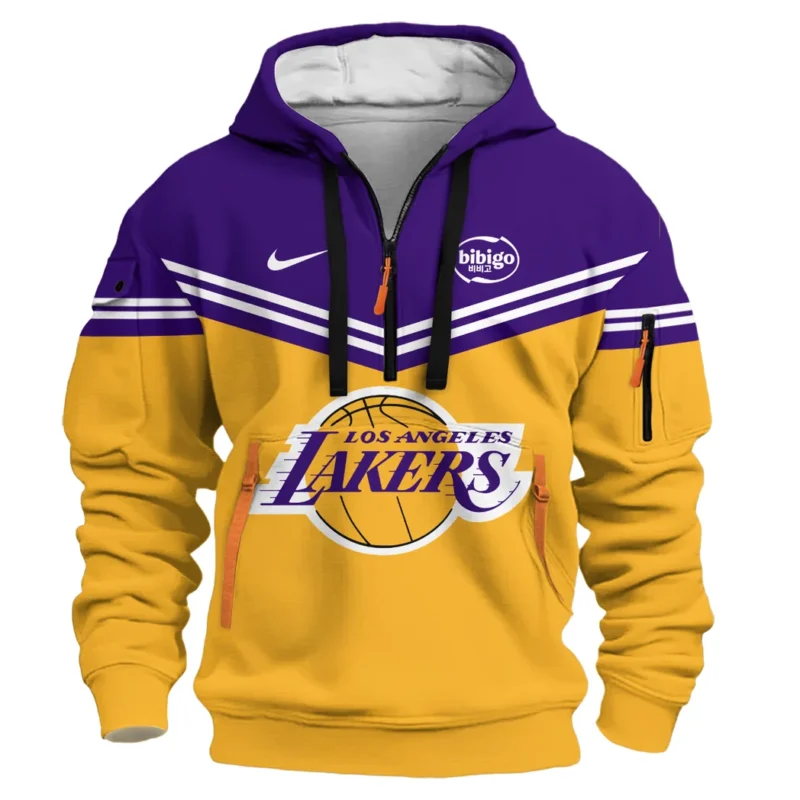 Basketball Hoodie Half Zipper NBA 2025 For Fan Basketball HVN1060LAL061125HODZ - Image 2