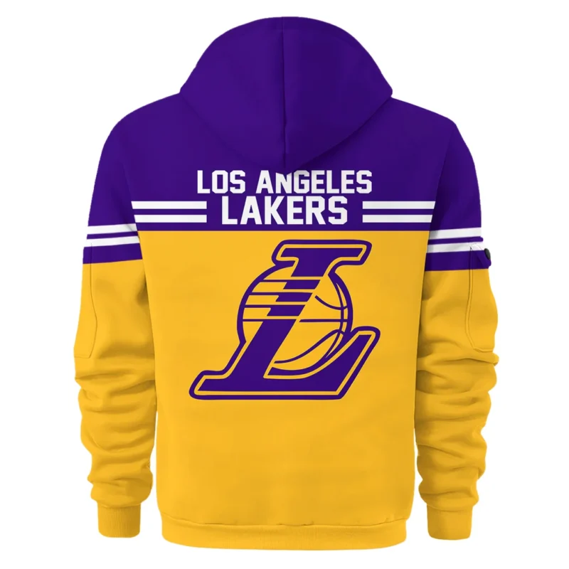 Basketball Hoodie Half Zipper NBA 2025 For Fan Basketball HVN1060LAL061125HODZ - Image 3