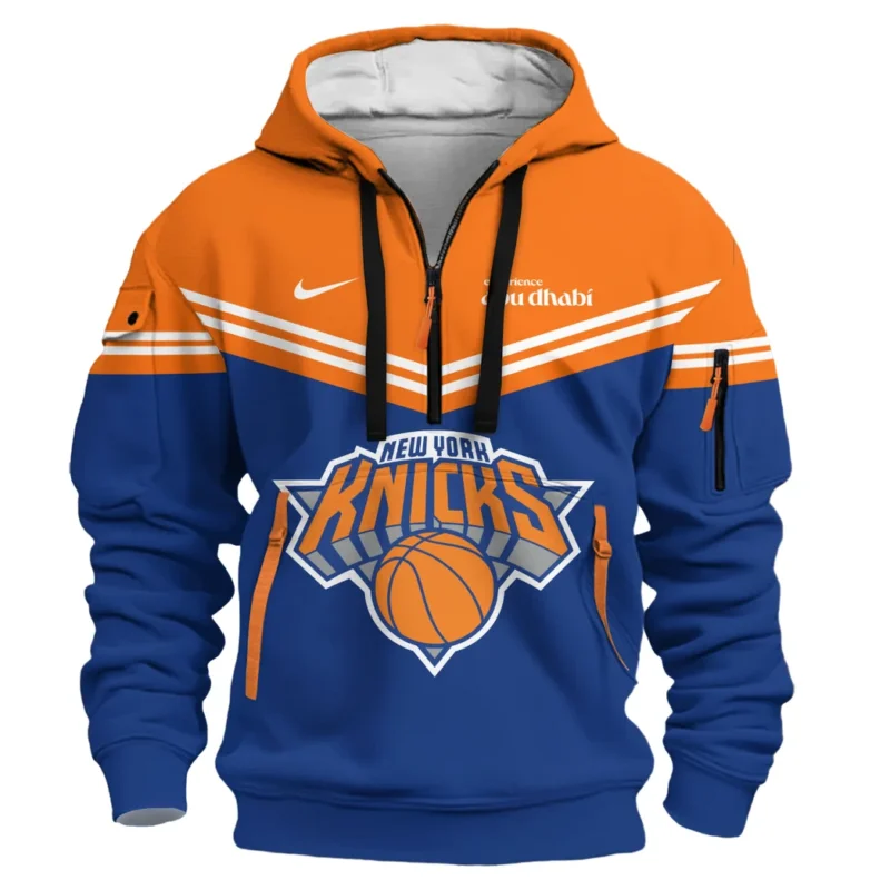 Basketball Hoodie Half Zipper NBA 2025 For Fan Basketball HVN1060NYK061125HODZ - Image 2