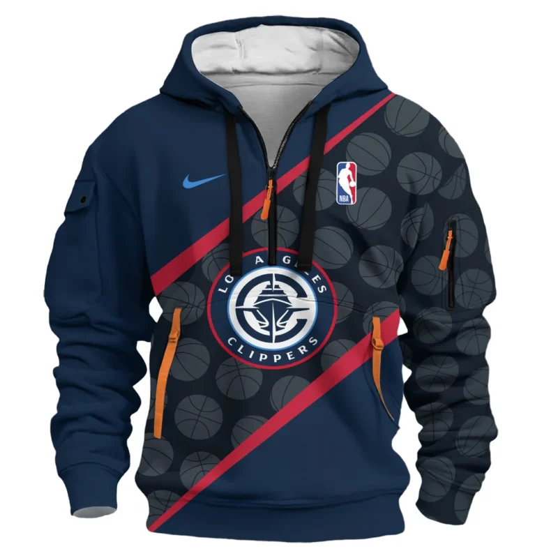 Basketball Hoodie Half Zipper NBA 2025 For Fan Basketball HVN1062LAC061225HODZ - Image 2