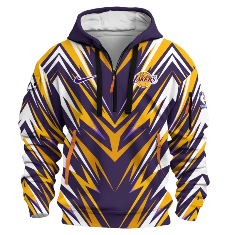 Basketball Hoodie Half Zipper NBA 2025 For Fan Basketball HVN1063LAL061225HODZ - Image 2