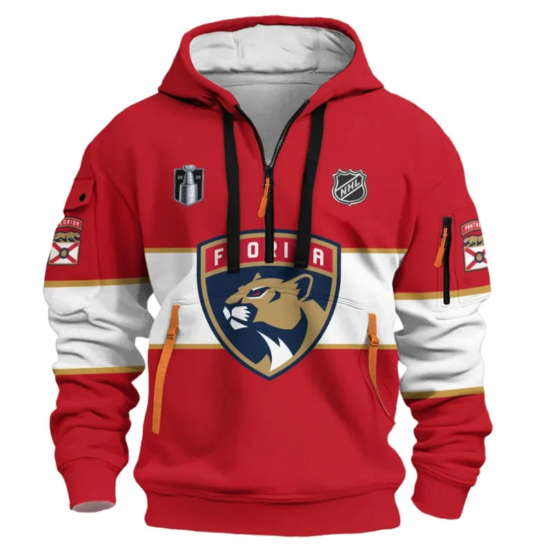 Hockey Hoodie Half Zipper NHL 2025 For Sport Fans HVN1071CHMP061825HODZ - Image 2