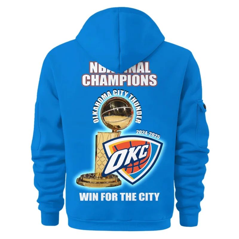 Basketball Hoodie Half Zipper NBA 2025 For Fan Basketball HVN1084OKC062325HODZ - Image 3