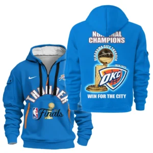 Basketball Hoodie Half Zipper NBA 2025 For Fan Basketball HVN1084OKC062325HODZ