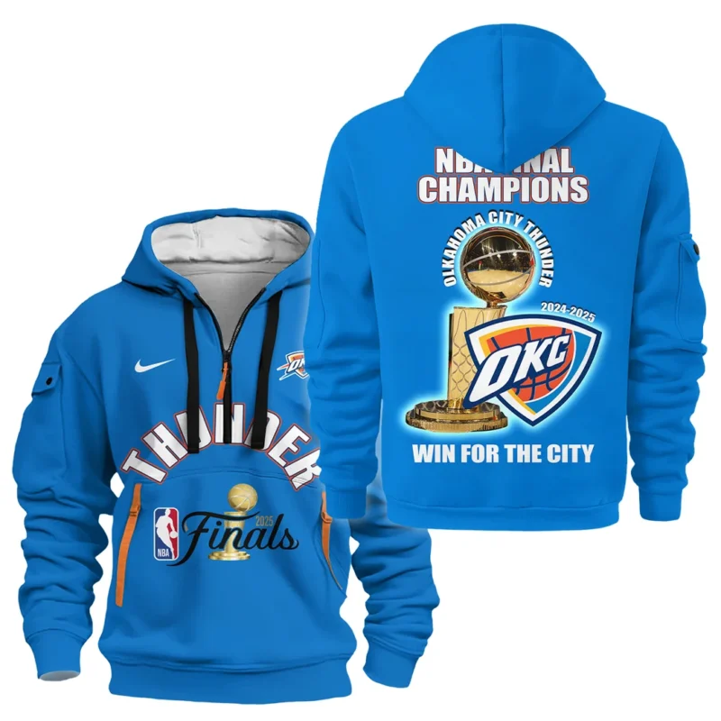 Basketball Hoodie Half Zipper NBA 2025 For Fan Basketball HVN1084OKC062325HODZ
