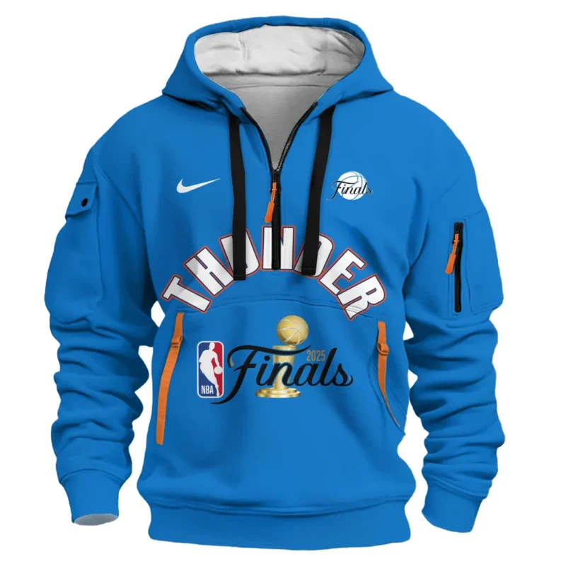 Basketball Hoodie Half Zipper NBA 2025 For Fan Basketball HVN1085OKC062325HODZ - Image 2