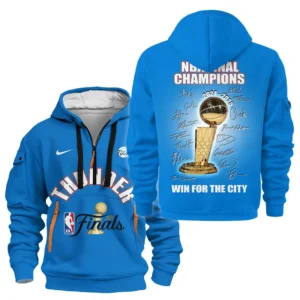 Basketball Hoodie Half Zipper NBA 2025 For Fan Basketball HVN1085OKC062325HODZ