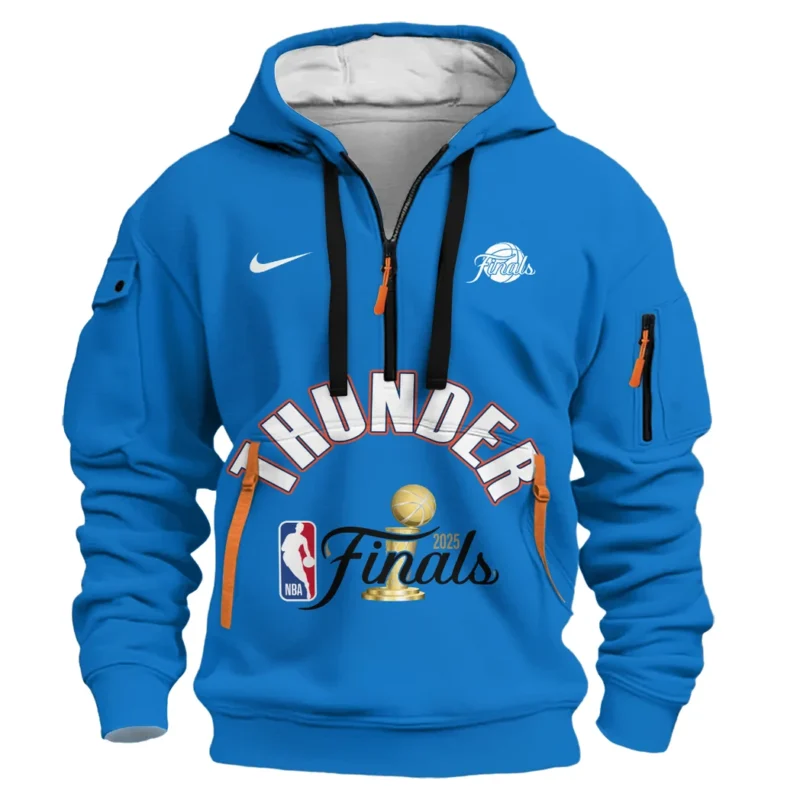 Basketball Hoodie Half Zipper NBA 2025 For Fan Basketball HVN1086OKC062325HODZ - Image 2