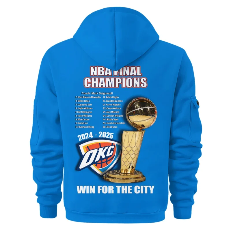 Basketball Hoodie Half Zipper NBA 2025 For Fan Basketball HVN1086OKC062325HODZ - Image 3