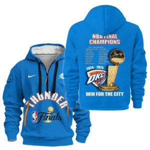 Basketball Hoodie Half Zipper NBA 2025 For Fan Basketball HVN1086OKC062325HODZ