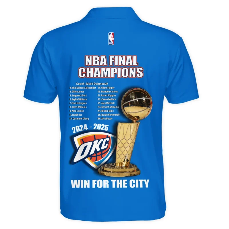 Basketball Club Polo Shirt NBA 2025 For Fan Basketball Club HVN1086OKC062325POS - Image 3