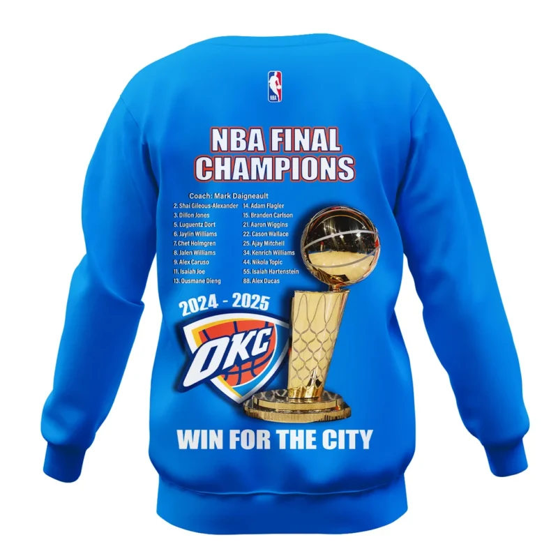 Basketball Sweatshirt NBA 2025 For Fan Basketball HVN1086OKC062325SW - Image 3