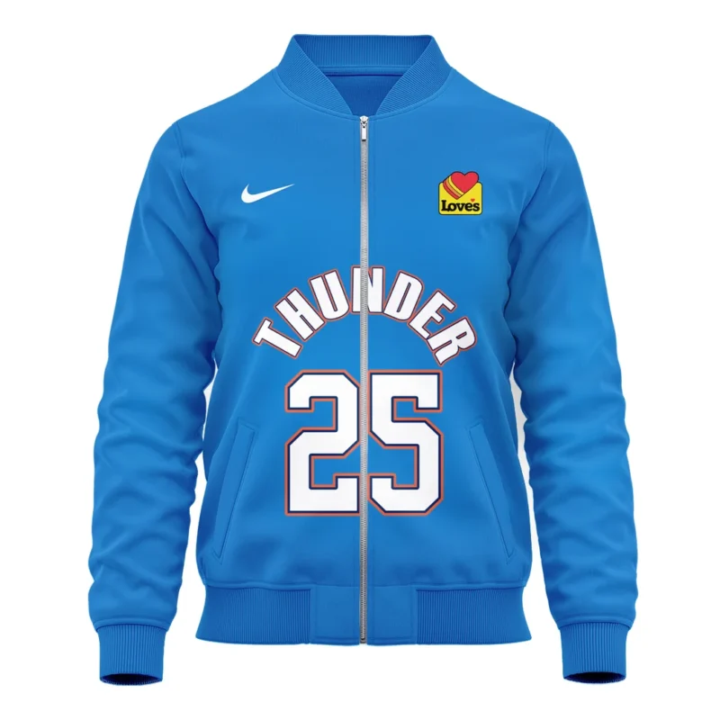 Ajay Mitchell Bomber Jacket NBA 2025 For Fan Ajay Mitchell HVN1087AM062325BOB - Image 2