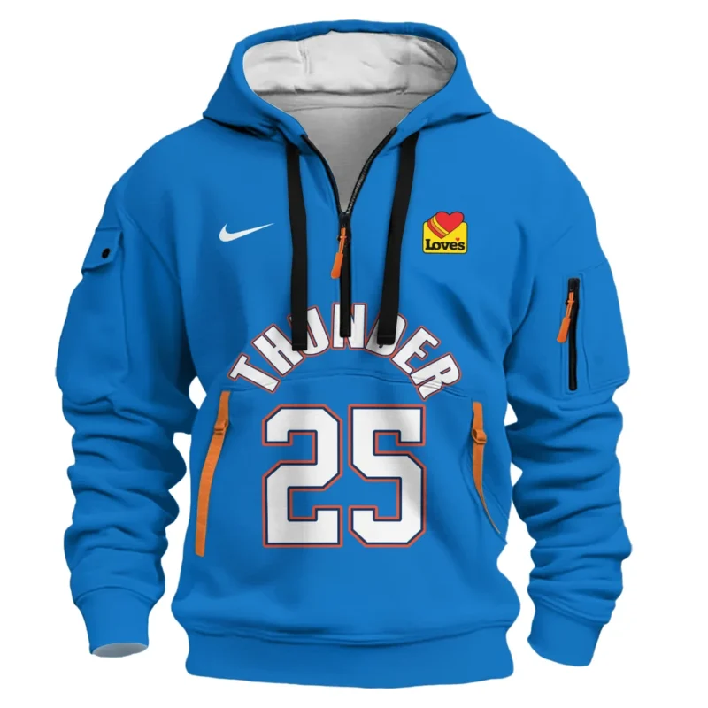 Ajay Mitchell Hoodie Half Zipper NBA 2025 For Fan Ajay Mitchell HVN1087AM062325HODZ - Image 2