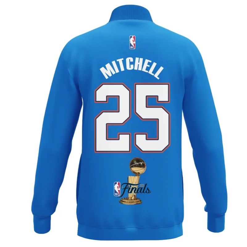 Ajay Mitchell Stand Collar Jacket NBA 2025 For Fan Ajay Mitchell HVN1087AM062325SCJ - Image 3