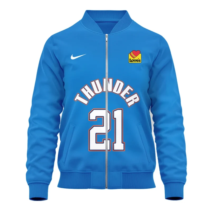 Aaron Wiggins Bomber Jacket NBA 2025 For Fan Aaron Wiggins HVN1087AW062325BOB - Image 2