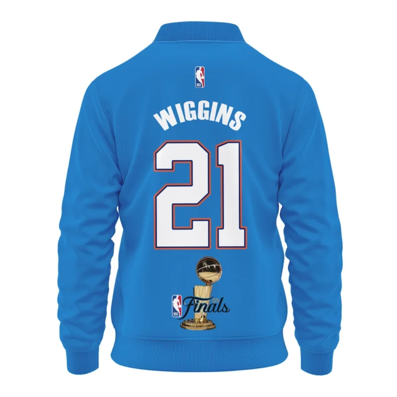 Aaron Wiggins Bomber Jacket NBA 2025 For Fan Aaron Wiggins HVN1087AW062325BOB - Image 3