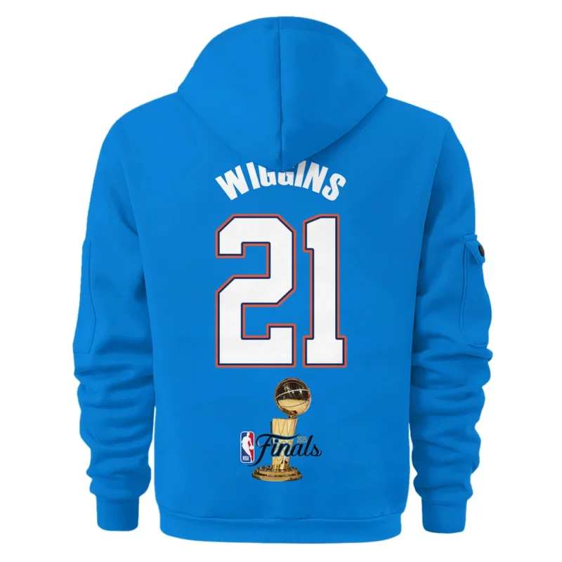 Aaron Wiggins Hoodie Half Zipper NBA 2025 For Fan Aaron Wiggins HVN1087AW062325HODZ - Image 3