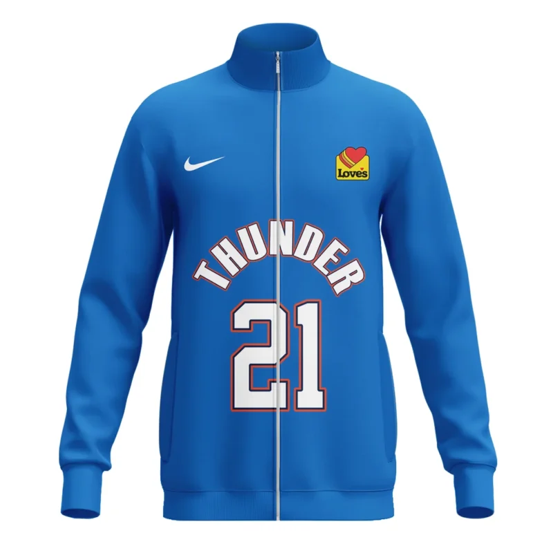 Aaron Wiggins Stand Collar Jacket NBA 2025 For Fan Aaron Wiggins HVN1087AW062325SCJ - Image 2