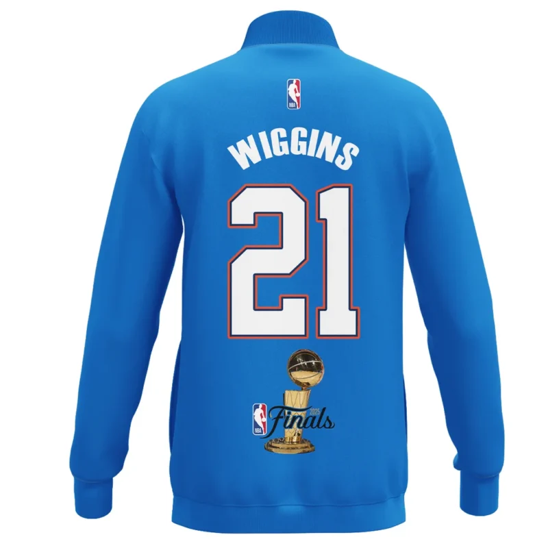 Aaron Wiggins Stand Collar Jacket NBA 2025 For Fan Aaron Wiggins HVN1087AW062325SCJ - Image 3