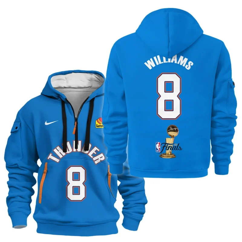 Jaylin Williams Hoodie Half Zipper NBA 2025 For Fan Jaylin Williams HVN1087JW062325HODZ
