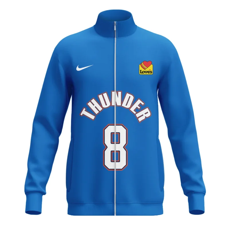 Jaylin Williams Stand Collar Jacket NBA 2025 For Fan Jaylin Williams HVN1087JW062325SCJ - Image 2