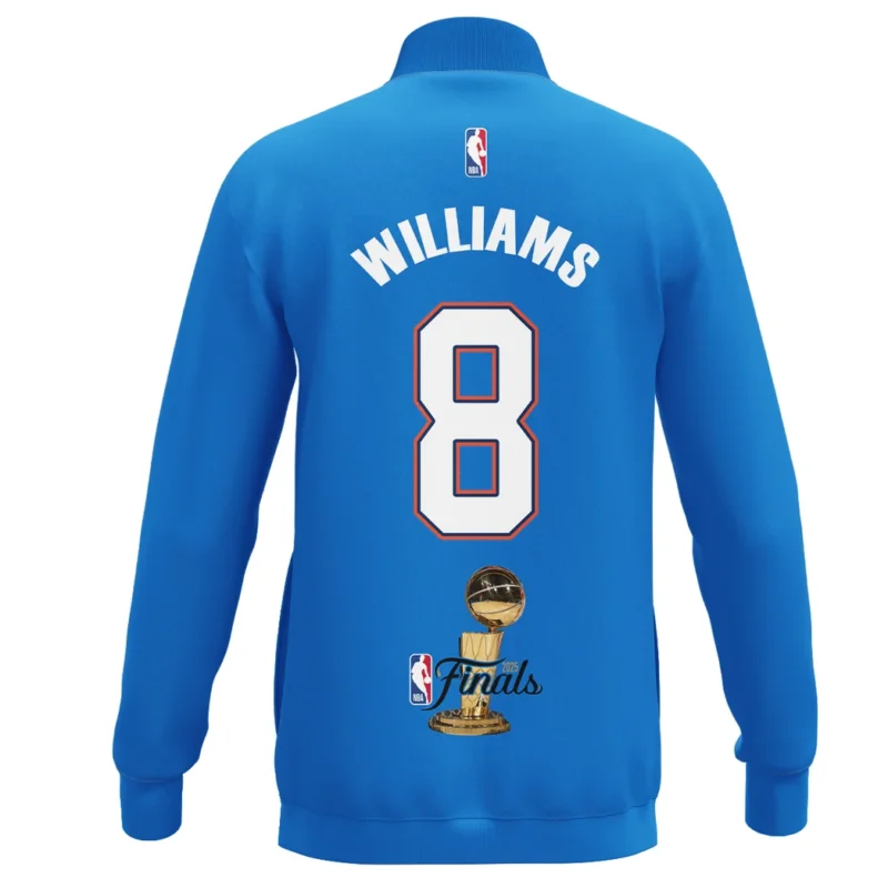 Jaylin Williams Stand Collar Jacket NBA 2025 For Fan Jaylin Williams HVN1087JW062325SCJ - Image 3