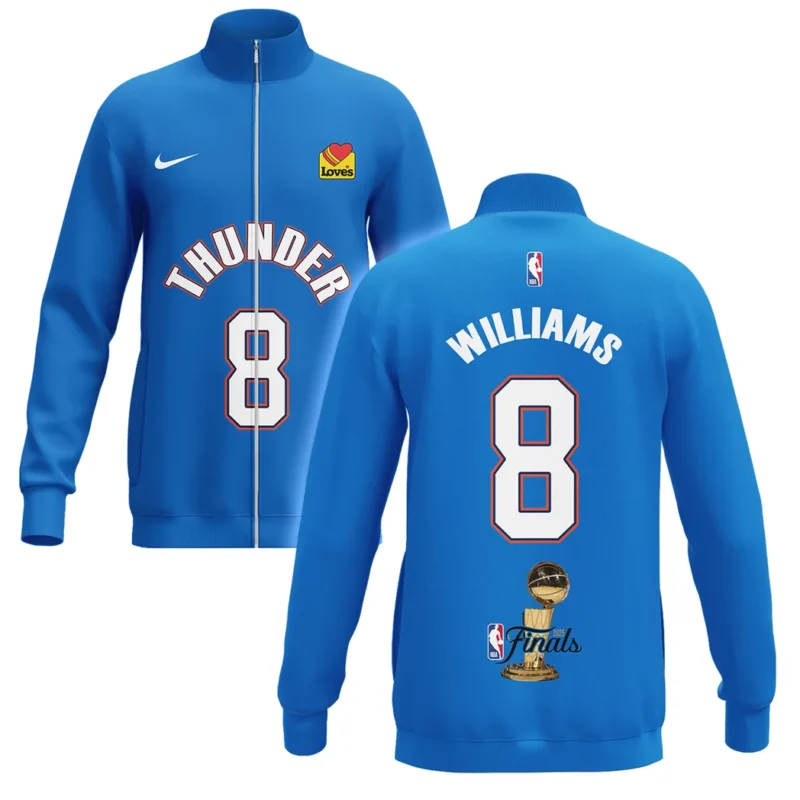 Jaylin Williams Stand Collar Jacket NBA 2025 For Fan Jaylin Williams HVN1087JW062325SCJ