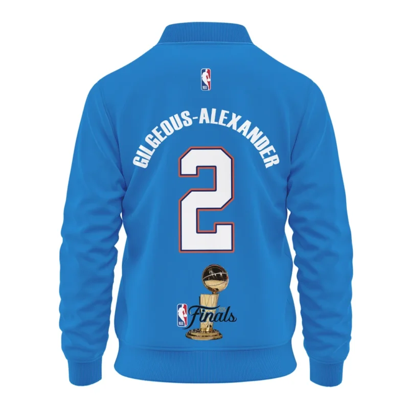 Shai Gilgeous-Alexander Bomber Jacket NBA 2025 For Fan Shai Gilgeous-Alexander HVN1087SGA062325BOB - Image 3