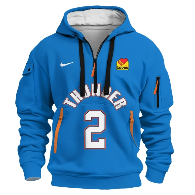 Shai Gilgeous-Alexander Hoodie Half Zipper NBA 2025 For Fan Shai Gilgeous-Alexander HVN1087SGA062325HODZ - Image 2