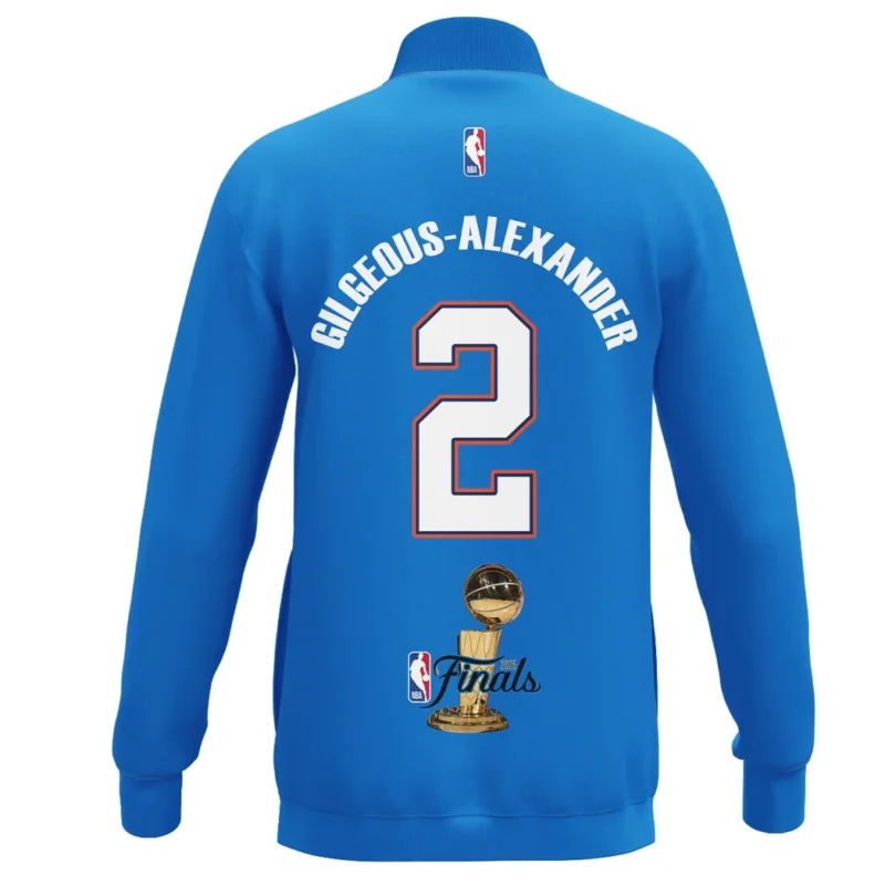 Shai Gilgeous-Alexander Stand Collar Jacket NBA 2025 For Fan Shai Gilgeous-Alexander HVN1087SGA062325SCJ - Image 3