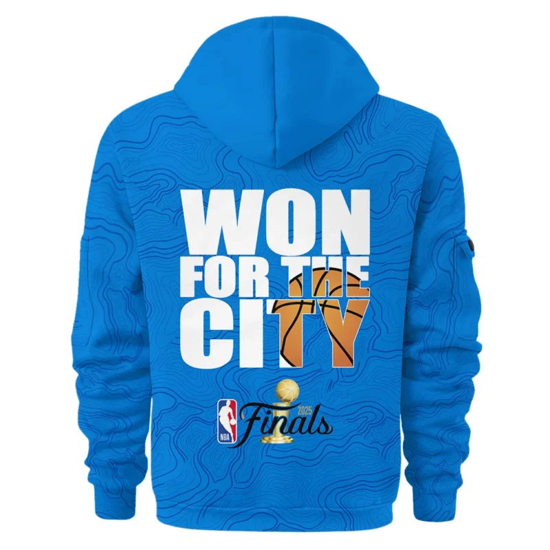 Basketball Hoodie Half Zipper NBA 2025 For Fan Basketball HVN1089OKC062425HODZ - Image 3