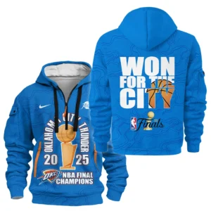 Basketball Hoodie Half Zipper NBA 2025 For Fan Basketball HVN1089OKC062425HODZ