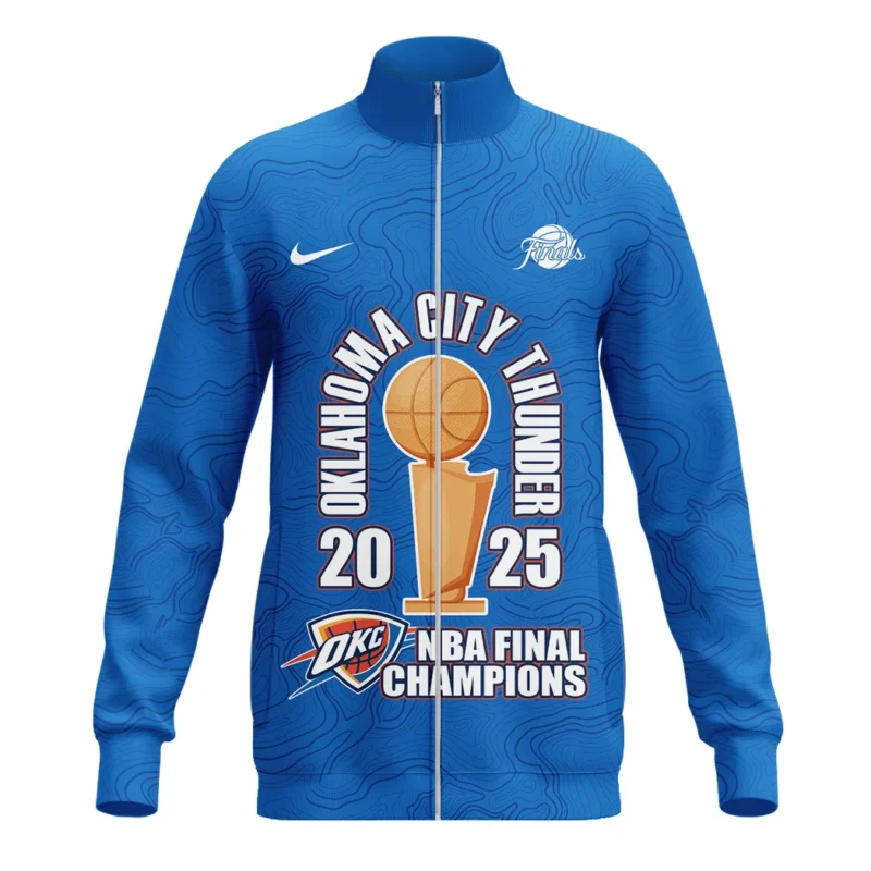 Basketball Stand Collar Jacket NBA 2025 For Fan Basketball HVN1089OKC062425SCJ - Image 2