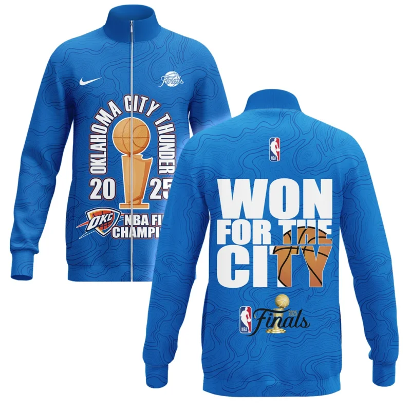 Basketball Stand Collar Jacket NBA 2025 For Fan Basketball HVN1089OKC062425SCJ