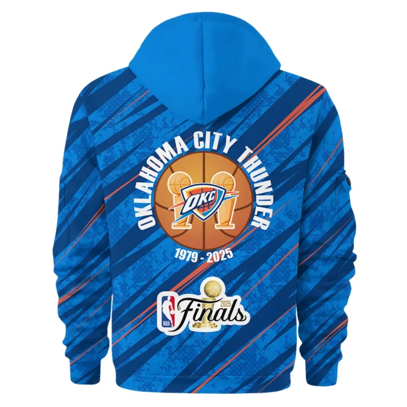 Basketball Hoodie Half Zipper NBA 2025 For Fan Basketball HVN1090OKC062425HODZ - Image 3