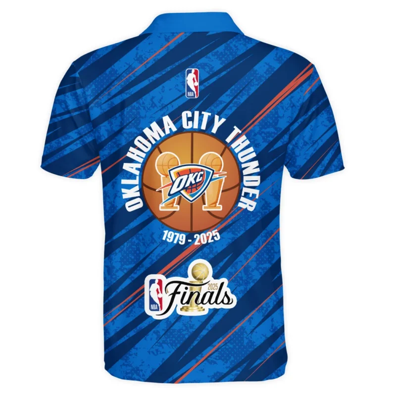 Basketball Club Polo Shirt NBA 2025 For Fan Basketball Club HVN1090OKC062425POS - Image 3