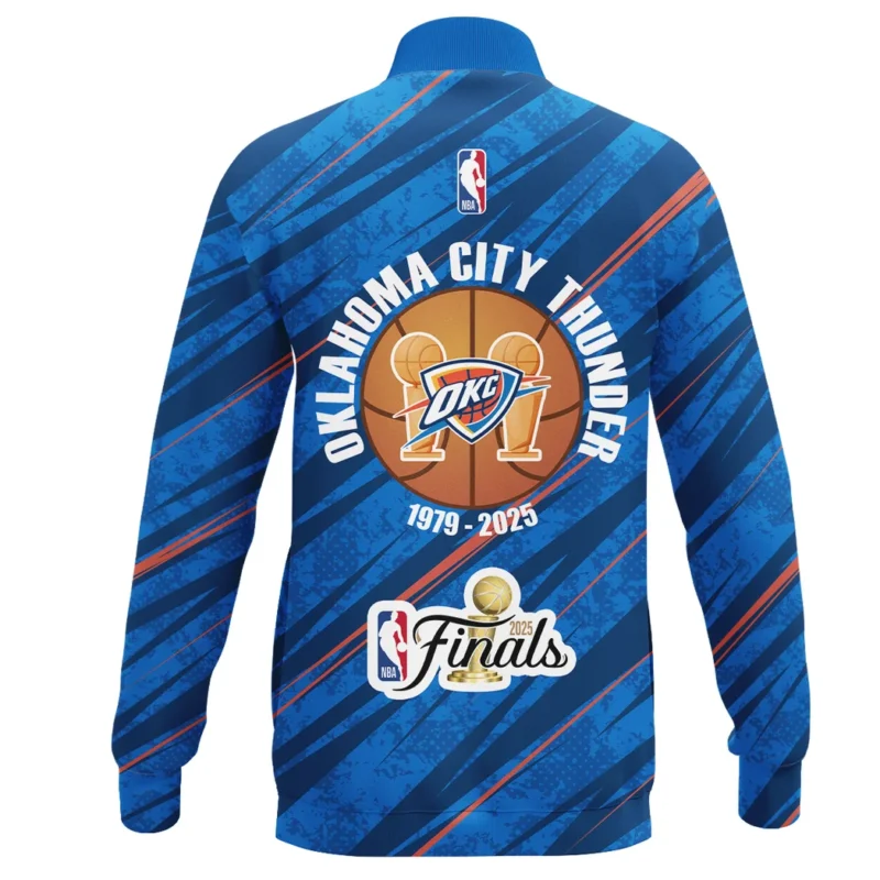 Basketball Stand Collar Jacket NBA 2025 For Fan Basketball HVN1090OKC062425SCJ - Image 3