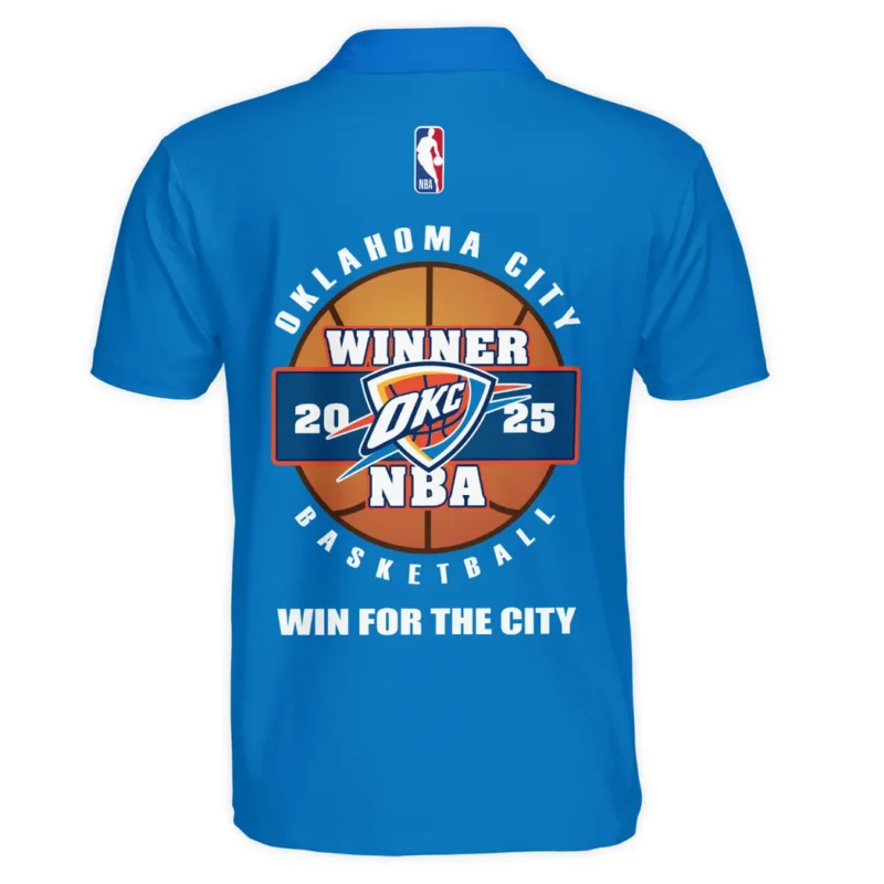 Basketball Club Polo Shirt NBA 2025 For Fan Basketball Club HVN1092OKC062425POS - Image 3