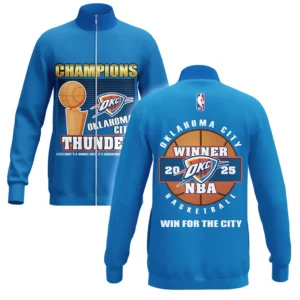 Basketball Stand Collar Jacket NBA 2025 For Fan Basketball HVN1092OKC062425SCJ
