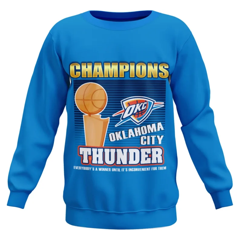 Basketball Sweatshirt NBA 2025 For Fan Basketball HVN1092OKC062425SW - Image 2