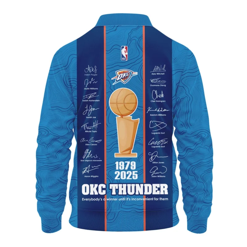 Basketball Bomber Jacket NBA 2025 For Fan Basketball HVN1093OKC062425BOB - Image 3