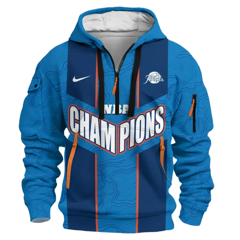 Basketball Hoodie Half Zipper NBA 2025 For Fan Basketball HVN1093OKC062425HODZ - Image 2