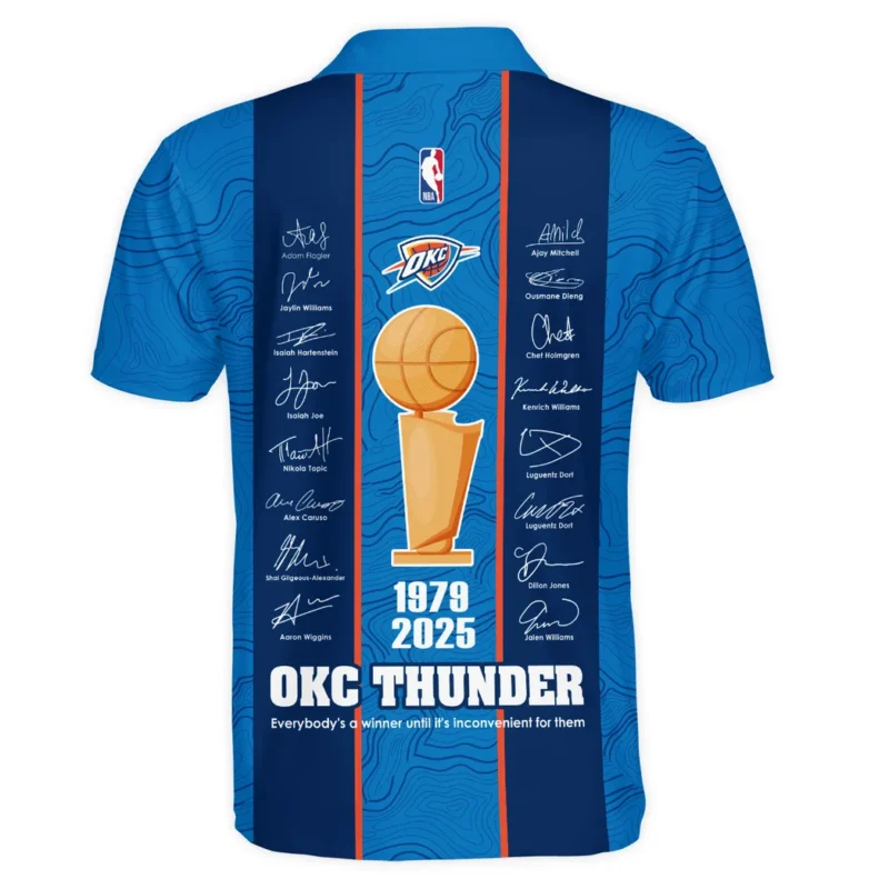 Basketball Club Polo Shirt NBA 2025 For Fan Basketball Club HVN1093OKC062425POS - Image 3