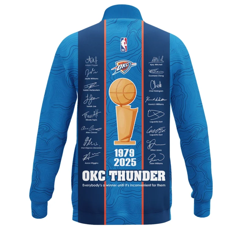 Basketball Stand Collar Jacket NBA 2025 For Fan Basketball HVN1093OKC062425SCJ - Image 3